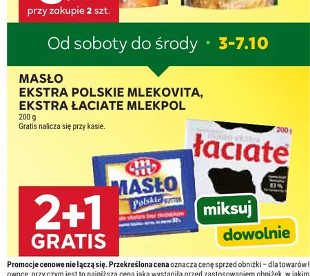 Masło ekstra Polskie Mlekovita promocja w Stokrotka