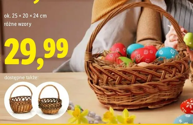 Koszyk ok. 25 × 20 × 24 cm promocja w Lidl