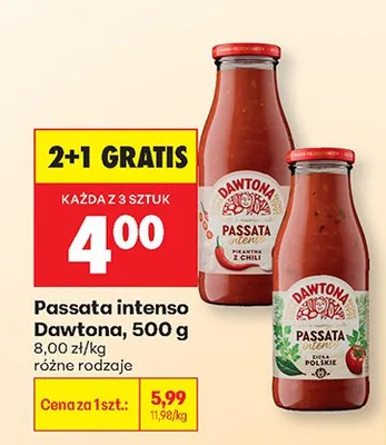 Passata intenso, różne rodzaje promocja w Biedronka