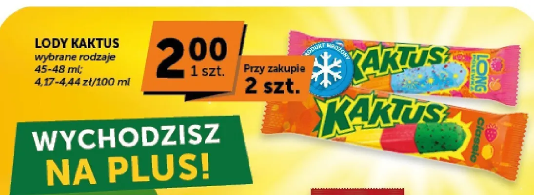 Lody Kaktus Long promocja w Euro Sklep