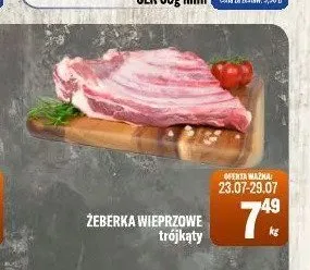 Żeberka wieprzowe trójkąty promocja w Tomi Markt