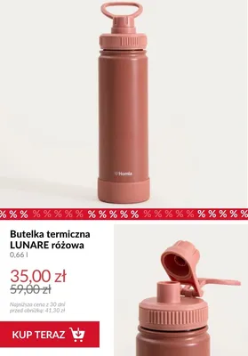 Butelka termiczna Homla Lunare różowa 0,66 l promocja w Homla