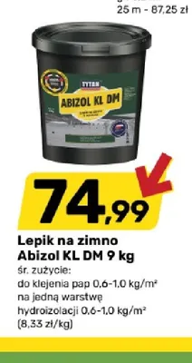 Lepik na zimno Tytan Abizol KL DM promocja w Bricomarche