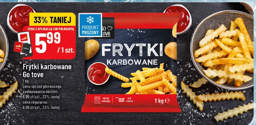 Frytki karbowane promocja w POLOmarket