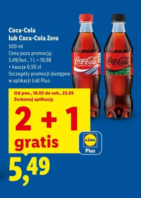 Napój gazowany Coca-Cola promocja w Lidl