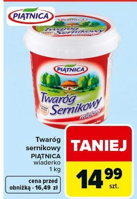 Twaróg sernikowy wiaderkо promocja w Carrefour