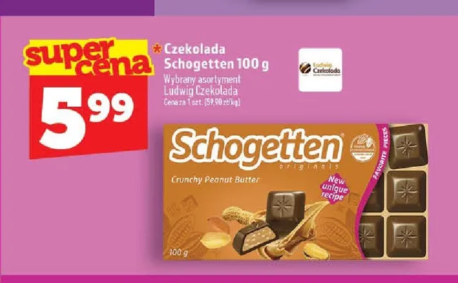Czekolada Schogetten Crunchy Peanut Butter promocja w TOPAZ