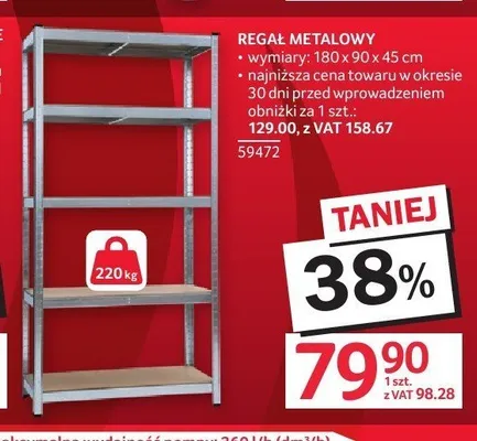Regał metalowy promocja w Selgros