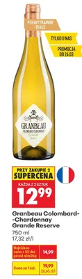 Wino Colombard-Chardonnay Grande Reserve promocja w Biedronka