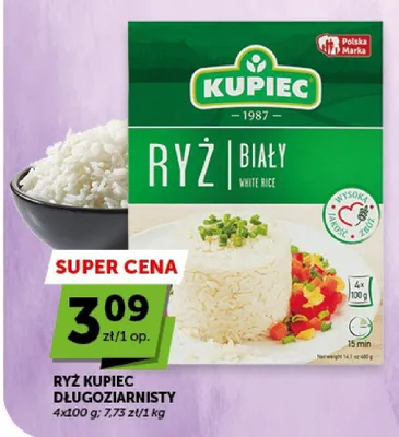 Ryż Kupiec długoziarnisty 4-pak 100 g promocja w ABC