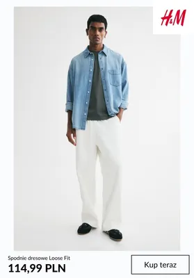 Spodnie dresowe Loose Fit H&M promocja w H&M