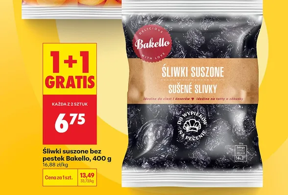 Śliwki suszone bez pestek promocja w Biedronka
