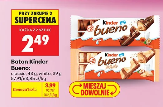 Baton Kinder Bueno classic promocja w Biedronka