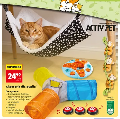 Tunel składany Activ'Pet promocja w Biedronka