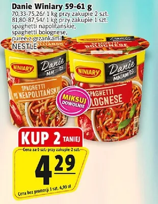 Danie Winiary Spaghetti Neapolitanskie, Agretti Bolognese 59-61 g NESTLÉ promocja w Prim Market