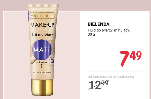 Fluid do twarzy, matujący promocja w Rossmann