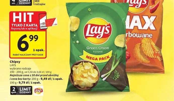 Chipsy Lay's Green Onion promocja w Intermarche