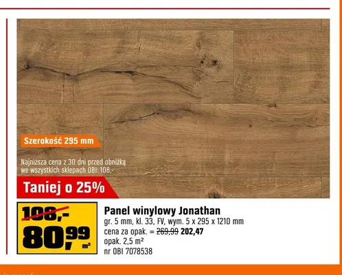 Panel winylowy Jonathan promocja w OBI