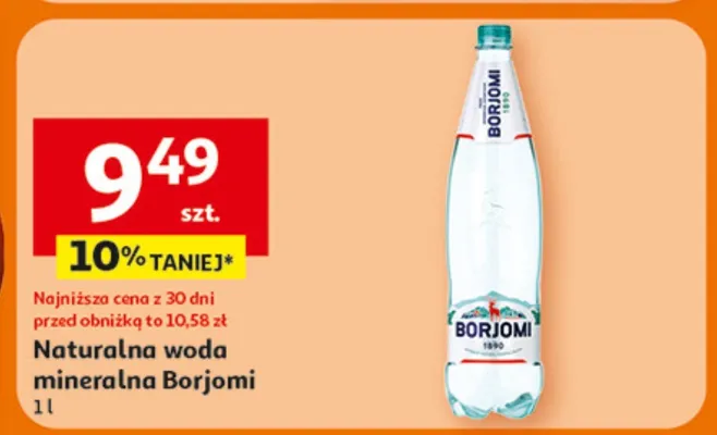Naturalna woda mineralna Borjomi 1 l promocja w Auchan
