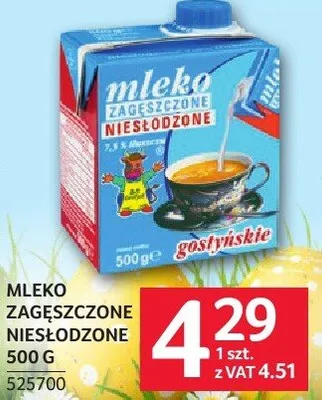 Mleko zagęszczone niesłodzone 500 g promocja w Selgros