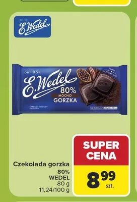 Czekolada gorzka E.Wedel 80% promocja w Carrefour