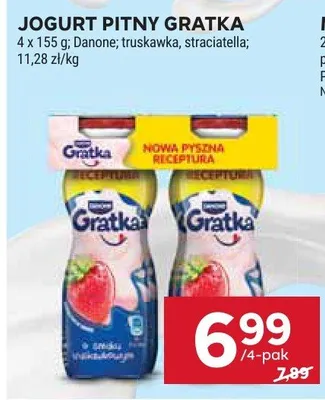 Jogurt pitny gratka różne rodzaje promocja w Stokrotka