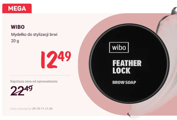 Mydełko do stylizacji brwi Wibo promocja w Rossmann