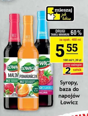 Syrop o smaku pomarańczowym Łowicz promocja w Gram Market