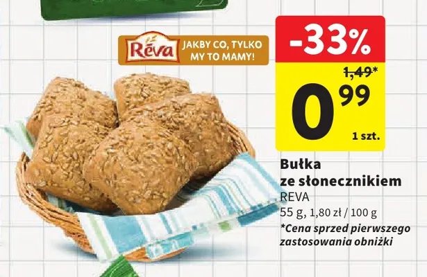 Bułka ze słonecznikiem Reva promocja w Intermarche