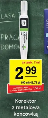 Korektor w płynie z metalową końcówką Interdruk promocja w Gram Market