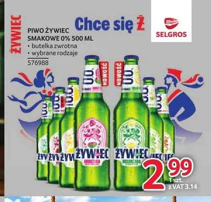 Piwo bezalkoholowe Żywiec Melonzada promocja w Selgros