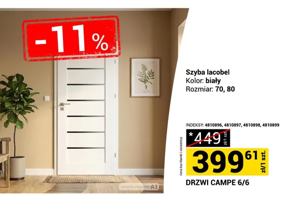 Drzwi Campe 6/6 promocja w Merkury Market
