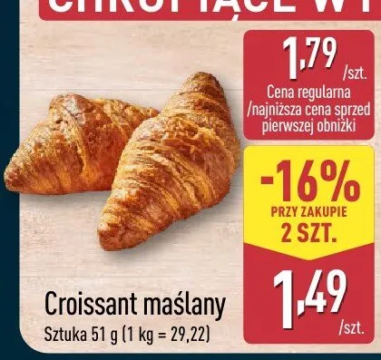 Croissant maślany promocja w Aldi
