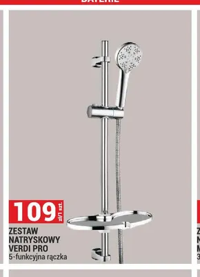 Zestaw natryskowy Verdi Pro 5-funkcyjna rączka promocja w Merkury Market