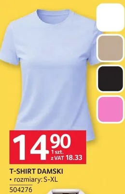 T-shirt damski rozmiary S-XL 504276 promocja w Selgros