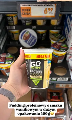 Pudding proteinowy o smaku waniliowym Go Active 400g promocja w Biedronka