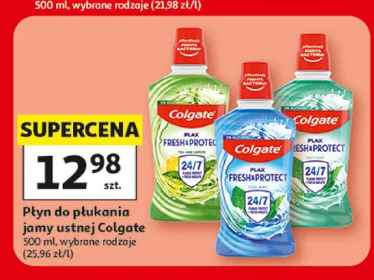 Płyn do płukania jamy ustnej Colgate Plax Cool Mint promocja w Auchan