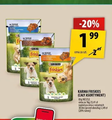 Karma dla kotów Friskies Junior w sosie promocja w Arhelan