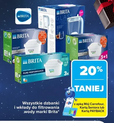 Dzbanki i wkłady do filtrowania wody marki Brita promocja w Carrefour
