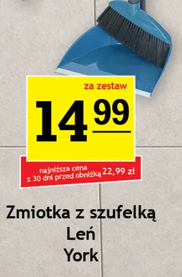 Zestaw zmiotka z szufelką Leń York promocja w Gram Market