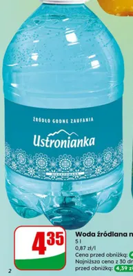Woda źródlana niegazowana  promocja w Dino