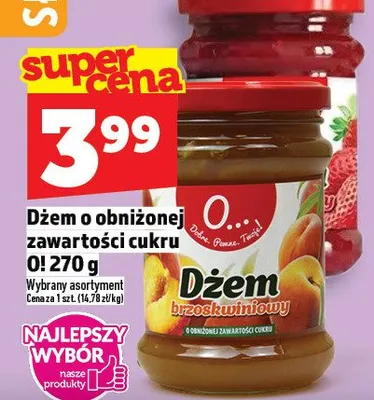 Dżem o obniżonej zawartości cukru promocja w TOPAZ