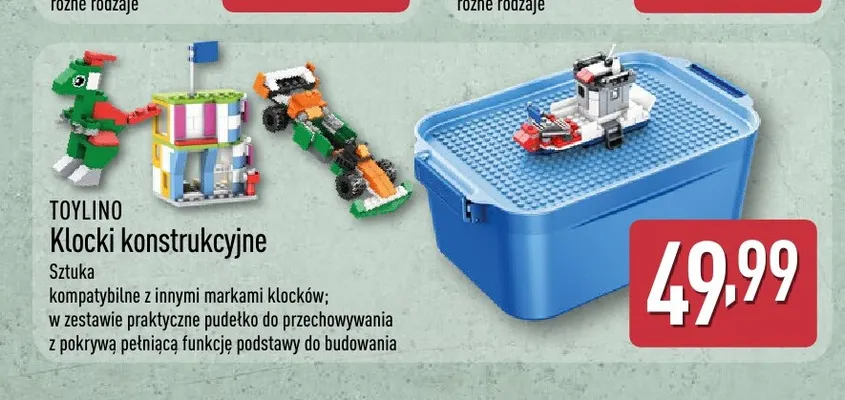 Klocki konstrukcyjne Toylino promocja w Aldi