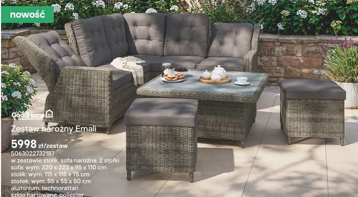 Zestaw narożny Emali promocja w Castorama