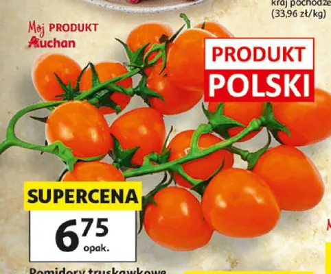 Pomidory truskawkowe Auchan polskie promocja w Auchan