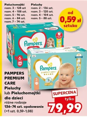 Pieluchy lub Pieluchomajki dla dzieci różne rodzaje promocja w Kaufland