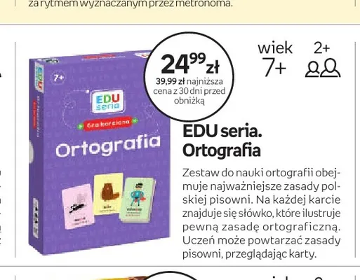 Gra EDU Seria Ortografia promocja w Empik