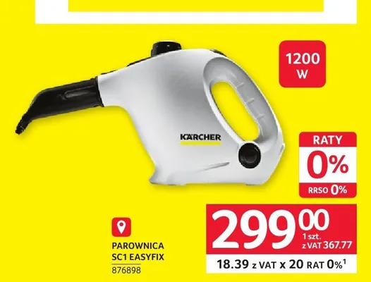 Parownica KÄRCHER SC1 EasyFix 1200W promocja w Selgros
