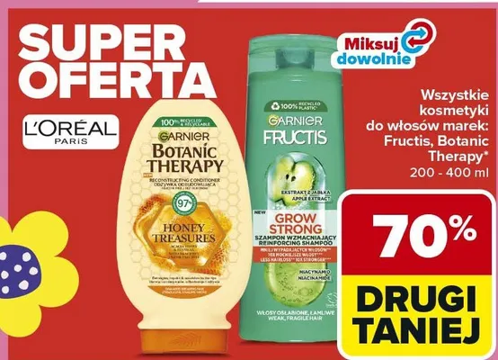 Kosmetyki do włosów Fructis, Botanic Therapy promocja w Carrefour