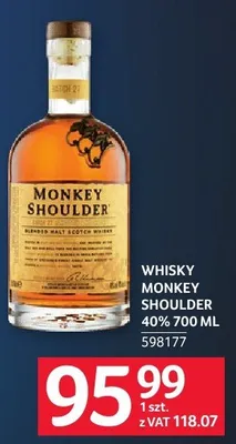 Whisky Monkey Shoulder 40% 700 ML promocja w Selgros